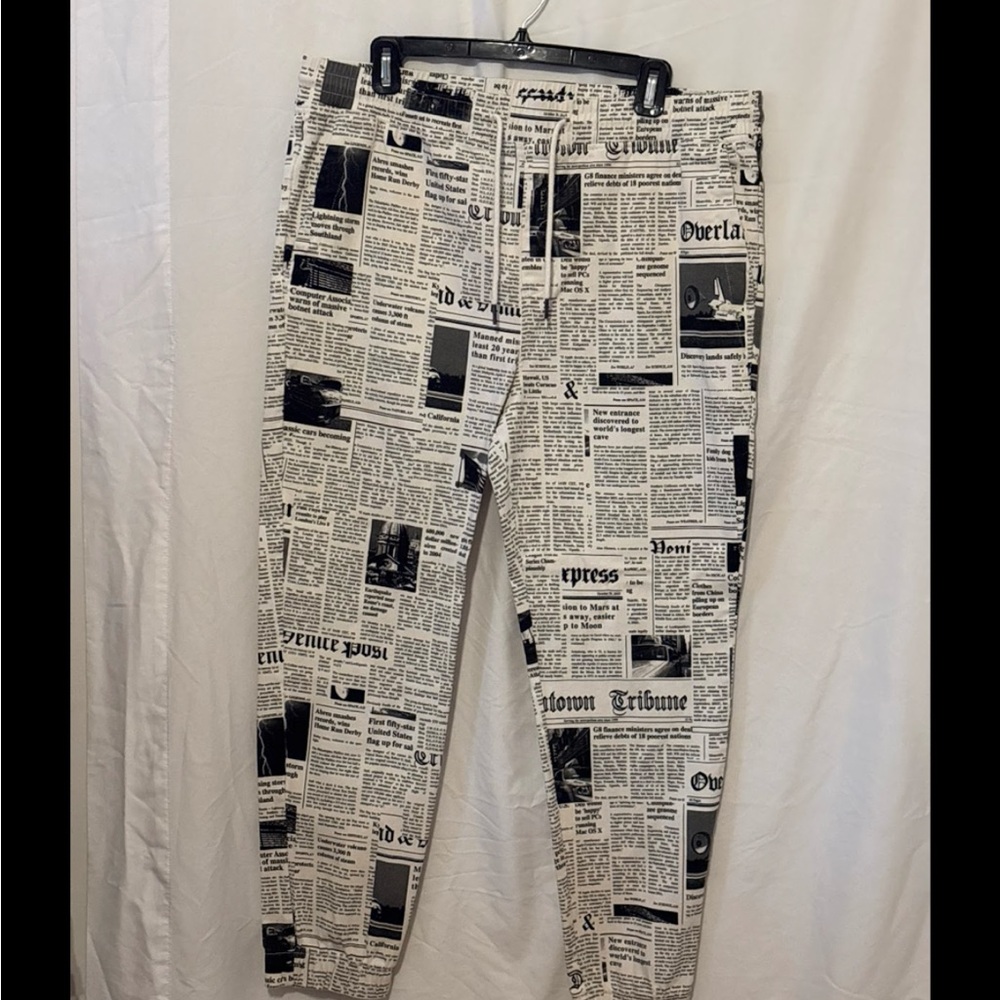 Newspaper Print Men's Chinos